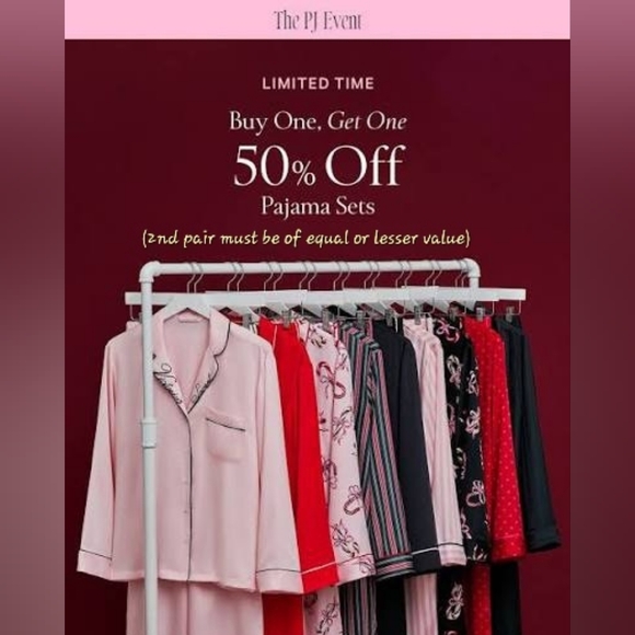Women's Pajama Sale BOGO 50% Off